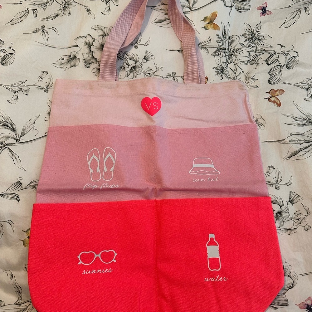 Victoria's Secret Pink and Red Tote Bag